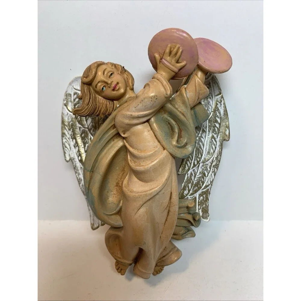 Vintage Christmas Angels Italy Playing Musical Instruments Victorian 5.5”